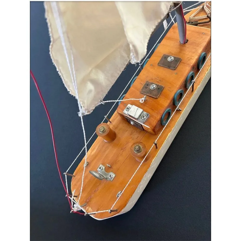 Handmade Folkart Sail Boat